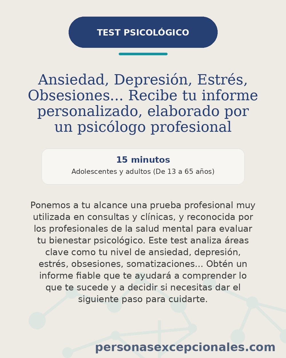 Test psicológico ansiedad depresión estrés
